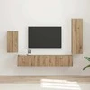 TV staliukas TV spintelių komplektas 4 pcs Amatininkų ąžuolas