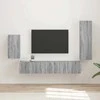 TV staliukas TV spintelių komplektas 4 pcs Pilkas Sonoma Apdirbta mediena