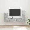 TV staliukas TV spintelių komplektas 4 pcs Betono pilka Apdirbta mediena