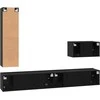 TV staliukas TV spintelių komplektas 4 pcs Juodas ąžuolas Apdirbta mediena