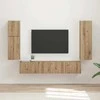 TV staliukas TV spintelių komplektas 4 pcs Amatininkų ąžuolas