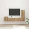 TV staliukas TV spintelių komplektas 4 pcs Amatininkų ąžuolas