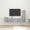 TV staliukas TV spintelių komplektas 4 pcs Pilkas Sonoma Apdirbta mediena