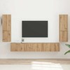 TV staliukas TV spintelių komplektas 4 pcs Amatininkų ąžuolas