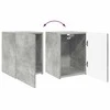 TV staliukas TV spintelių komplektas 4 pcs Betono pilka Apdirbta mediena
