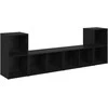 TV staliukas TV spintelių komplektas 4 pcs Juodas ąžuolas 37 x 37 x 72 cm