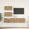 TV staliukas TV spintelių komplektas 4 pcs Artisano ąžuolo Apdirbta mediena