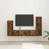TV staliukas TV spintelių komplektas 4 pcs Rūkyta ąžuolas Apdirbta mediena