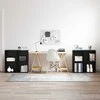 TV staliukas TV spintelių komplektas 4 pcs Juodas ąžuolas 37 x 37 x 72 cm
