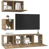 TV staliukas TV spintelių komplektas 4 pcs Amatininkų ąžuolas