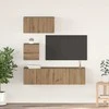 TV staliukas TV spintelių komplektas 4 pcs Amatininkų ąžuolas