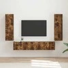 TV staliukas TV spintelių komplektas 4 pcs Rūkyta ąžuolas Apdirbta mediena