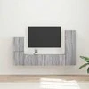 TV staliukas TV spintelių komplektas 4 pcs Pilkas Sonoma Apdirbta mediena