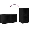 TV staliukas TV spintelių komplektas 4 pcs Juodas ąžuolas 37 x 37 x 72 cm
