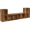 TV staliukas TV spintelių komplektas 4 pcs Senovinis medis 37 x 37 x 72 cm