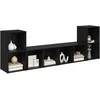 TV staliukas TV spintelių komplektas 4 pcs Juodas ąžuolas 37 x 37 x 72 cm