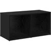 TV staliukas TV spintelių komplektas 4 pcs Juodas ąžuolas 37 x 37 x 72 cm