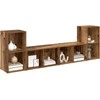 TV staliukas TV spintelių komplektas 4 pcs Senovinis medis 37 x 37 x 72 cm