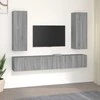 TV staliukas TV spintelių komplektas, 5 dalių, pilkas ąžuolo, mediena