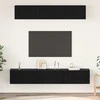 TV staliukas TV spintelių komplektas 5 pcs Juodas ąžuolas Apdirbta mediena