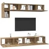 TV staliukas TV spintelių komplektas 5 pcs Amatininkų ąžuolas