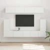 TV staliukas TV spintelių komplektas 5 pcs Balta Apdirbta mediena