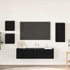 TV staliukas TV spintelių komplektas 5 pcs Juodas ąžuolas Apdirbta mediena