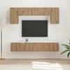 TV staliukas TV spintelių komplektas 5 pcs Sonoma ąžuolas Apdirbta mediena