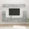 TV staliukas TV spintelių komplektas 5 pcs Betono pilka Apdirbta mediena