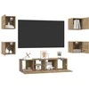 TV staliukas TV spintelių komplektas 6 pcs Amatininkų ąžuolas