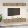 TV staliukas TV spintelių komplektas 6 pcs Amatininkų ąžuolas