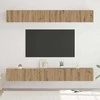 TV staliukas TV spintelių komplektas 6 pcs Amatininkų ąžuolas