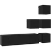 TV staliukas TV spintelių komplektas 6 pcs 60 x 30 x 30 cm Juodojo ąžuolo