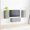 TV staliukas TV spintelių komplektas 6 pcs Pilkas Sonoma Apdirbta mediena