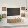 TV staliukas TV spintelių komplektas 6 pcs Amatininkų ąžuolas