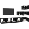 TV staliukas TV spintelių komplektas 6 pcs 80 x 30 x 30 cm Juodojo ąžuolo