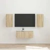 TV staliukas TV spintelių komplektas 6 pcs Sonoma ąžuolas Apdirbta mediena