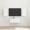 TV staliukas TV spintelių komplektas 6 pcs Balta Apdirbta mediena