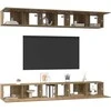 TV staliukas TV spintelių komplektas 6 pcs Amatininkų ąžuolas