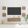 TV staliukas TV spintelių komplektas 6 pcs Amatininkų ąžuolas