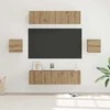 TV staliukas TV spintelių komplektas 6 pcs Amatininkų ąžuolas