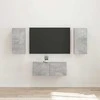 TV staliukas TV spintelių komplektas 6 pcs Betono pilka Apdirbta mediena