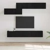 TV staliukas TV spintelių komplektas 7 pcs Juodas ąžuolas Apdirbta mediena