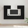 TV staliukas TV spintelių komplektas 7 pcs Juodas ąžuolas Apdirbta mediena
