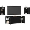 TV staliukas TV spintelių komplektas 7 pcs Juodas ąžuolas 30,5 x 30 x 60 cm