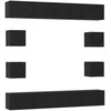 TV staliukas TV spintelių komplektas 8 pcs 100 x 30 x 30 cm Juodojo ąžuolo