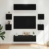 TV staliukas TV spintelių komplektas 8 pcs 120 x 30 x 30 cm Juodojo ąžuolo