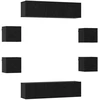 TV staliukas TV spintelių komplektas 8 pcs 120 x 30 x 30 cm Juodojo ąžuolo