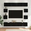 TV staliukas TV spintelių komplektas 8 pcs 100 x 30 x 30 cm Juodojo ąžuolo