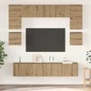 TV staliukas TV spintelių komplektas 8 pcs Amatininkų ąžuolas